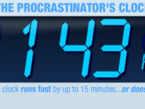 A Chindogu Clock for Procrastinators
