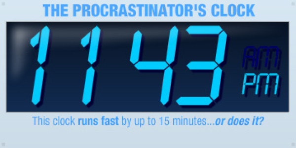 A Chindogu Clock for Procrastinators