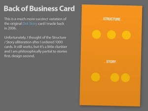 Quickie Business Card Design 8: Return of Dot Story