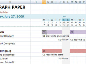 Update to Manual Gantt Chart Excel Spreadsheet