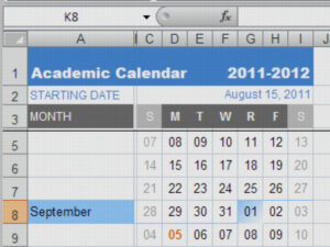 2011 Academic School Year Calendar