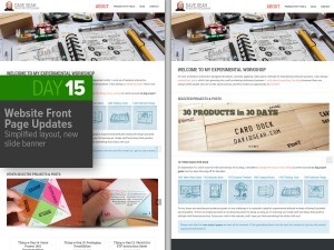 Thing-a-Day 15: New Slide, Simplified Front Page