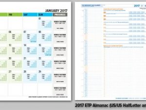 Updated Word Counting Calendar and ETP Journal for 2017!