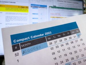 Yearly Updates of ETP Journal, Compact Calendar