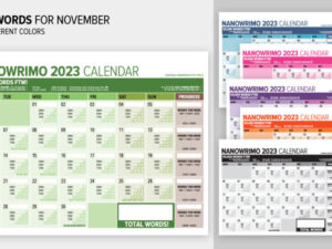 Nanowrimo 2023 Word Counting Calendar Update