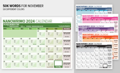 Nanowrimo 2024 Word Counting Calendar Update